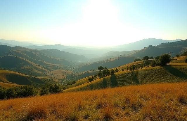 Scenic view of the countryside in Campania, Italy near Caserta