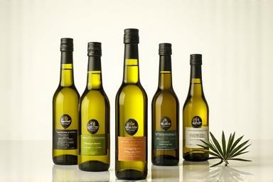 Bottles of various Italian olive oils